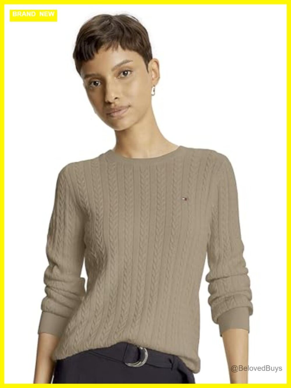 Tommy Hilfiger Crewneck Pullover Sweater Regular Fit Cotton Blend